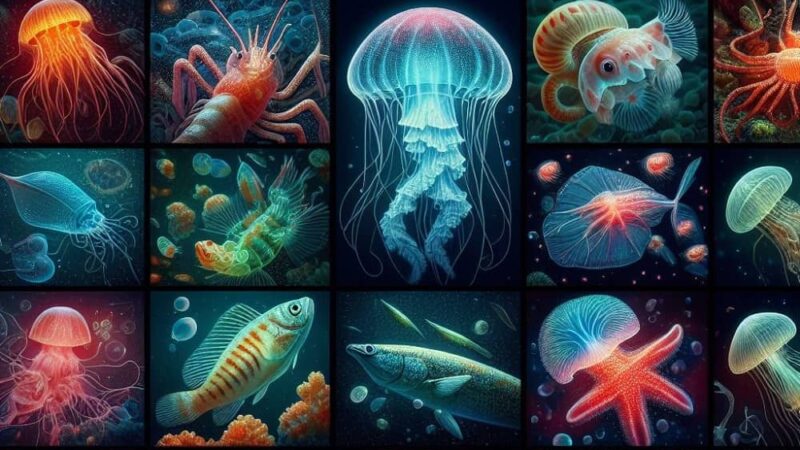 Bioluminescencja u głębinowych organizmów morskich